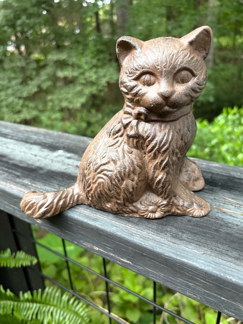 Cast Iron Cat Figurine Decor  - Doorstop